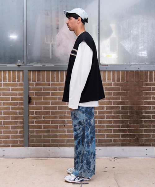 CAMIEL FORTGENS(カミエル フォートへンス)の「【CAMIEL FORTGENS】 research stripe spender jersey(ベスト・メンズ・ブラック・LARGE)」の4枚目の写真