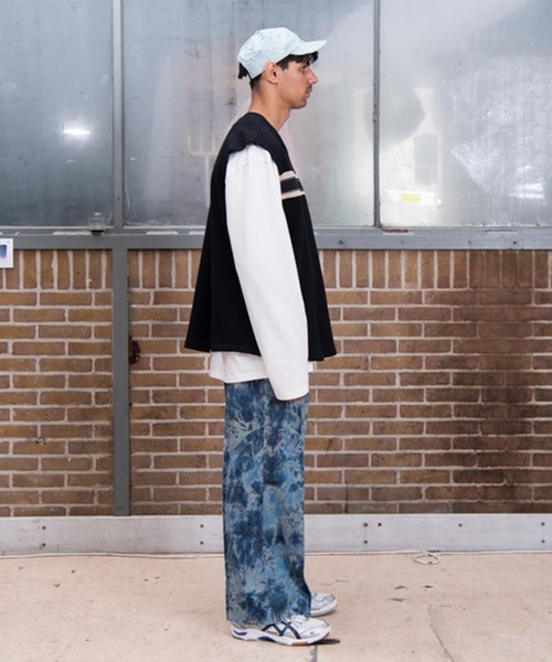 CAMIEL FORTGENS(カミエル フォートへンス)の「【CAMIEL FORTGENS】 research stripe spender jersey(ベスト・メンズ・ブラック・LARGE)」の6枚目の写真