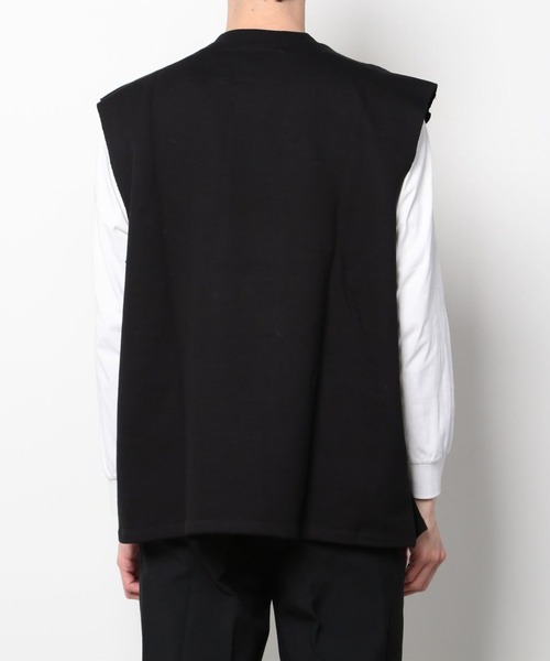 CAMIEL FORTGENS(カミエル フォートへンス)の「【CAMIEL FORTGENS】 research stripe spender jersey(ベスト・メンズ・ブラック・LARGE)」の8枚目の写真