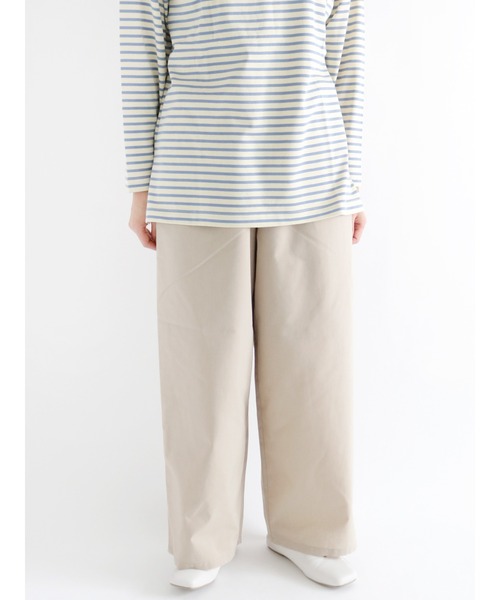 Lugnoncure（ルノンキュール）の「麻混ワイドパンツ（その他パンツ・レディース・ベージュ/ブラウン/チャコール・ﾌﾘ-）」の3枚目の写真