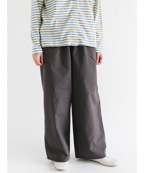 Lugnoncure（ルノンキュール）の「麻混ワイドパンツ（その他パンツ・レディース・ベージュ/ブラウン/チャコール・ﾌﾘ-）」の2枚目の写真