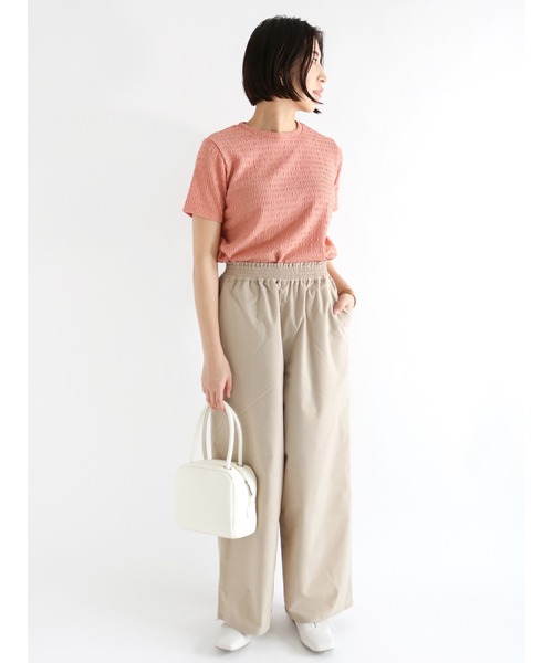 Lugnoncure（ルノンキュール）の「麻混ワイドパンツ（その他パンツ・レディース・ベージュ/ブラウン/チャコール・ﾌﾘ-）」の6枚目の写真