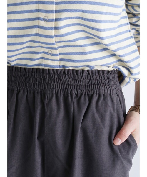 Lugnoncure（ルノンキュール）の「麻混ワイドパンツ（その他パンツ・レディース・ベージュ/ブラウン/チャコール・ﾌﾘ-）」の8枚目の写真