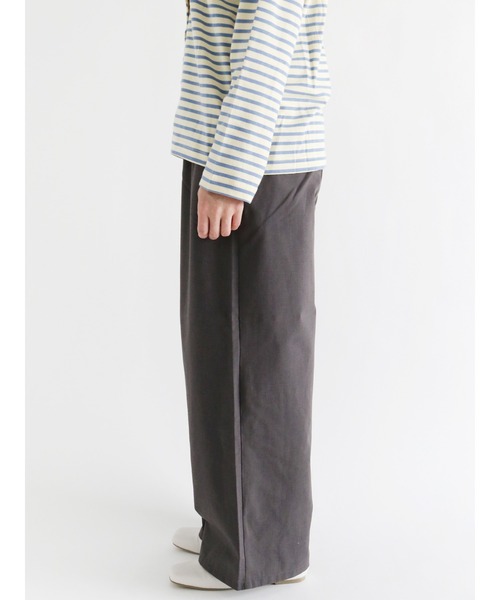 Lugnoncure（ルノンキュール）の「麻混ワイドパンツ（その他パンツ・レディース・ベージュ/ブラウン/チャコール・ﾌﾘ-）」の10枚目の写真