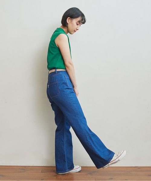 CHILD WOMAN(チャイルドウーマン)の「ICE COTTON 後ろ釦ノースリプルオーバー(ニット/セーター・レディース・グリーン/ブラック/ピンク/パープル/アイボリー/ダークブラウン/レッド・FREE)」の18枚目の写真