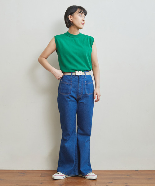 CHILD WOMAN(チャイルドウーマン)の「ICE COTTON 後ろ釦ノースリプルオーバー(ニット/セーター・レディース・グリーン/ブラック/ピンク/パープル/アイボリー/ダークブラウン/レッド・FREE)」の19枚目の写真