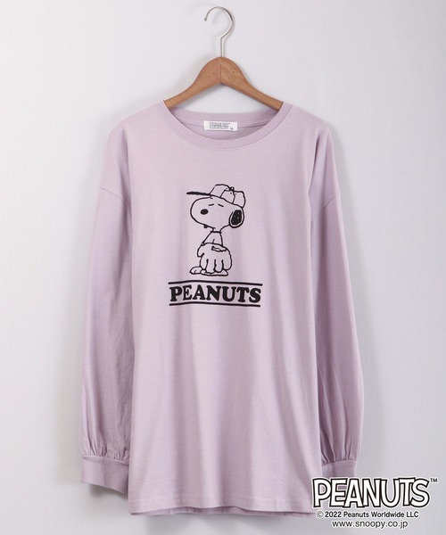 PEANUTS（ピーナッツ）の「PEANUTS 袖バルーンビッグシルエット長袖Tシャツ（Tシャツ/カットソー・レディース・カーキ/ヘザーグレー/ラベンダー/スモークピンク・LL/L/M）」の15枚目の写真