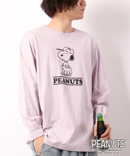 PEANUTS（ピーナッツ）の「PEANUTS 袖バルーンビッグシルエット長袖Tシャツ（Tシャツ/カットソー・レディース・カーキ/ヘザーグレー/ラベンダー/スモークピンク・LL/L/M）」の13枚目の写真
