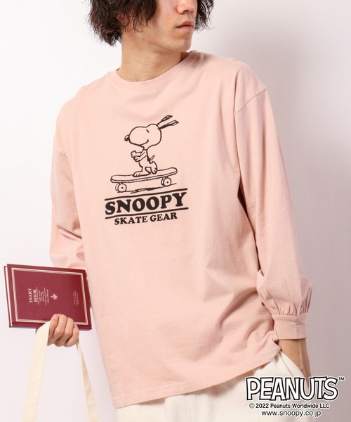 PEANUTS（ピーナッツ）の「PEANUTS 袖バルーンビッグシルエット長袖Tシャツ（Tシャツ/カットソー・レディース・カーキ/ヘザーグレー/ラベンダー/スモークピンク・LL/L/M）」の7枚目の写真