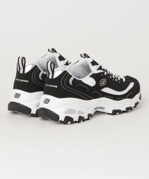 SKECHERS(スケッチャーズ)の「スケッチャーズ DLITES - BIGGEST FAN(スニーカー・レディース・ブラック×ホワイト・22.5cm/23.5cm/24.5cm/23.0cm/24.0cm/25.0cm)」の2枚目の写真