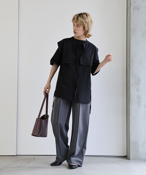 セール】【体系カバー】2wayビッグカラーセットシャツ（シャツ