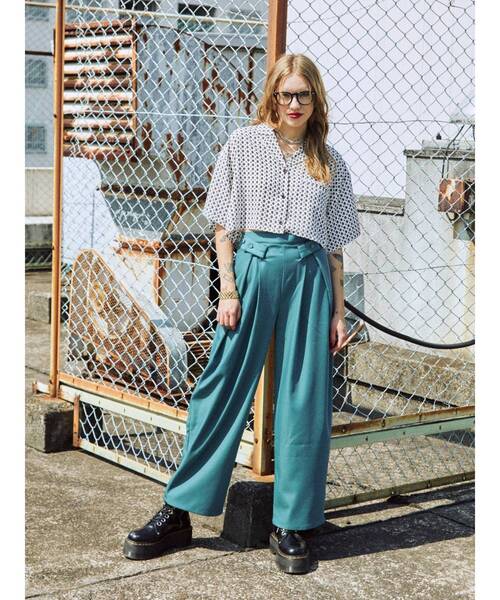 jouetie(ジュエティ)の「ウエストボタンタックパンツ(その他パンツ・レディース・ブラック/グレー/ピンク/グリーン・MEDIUM)」の22枚目の写真