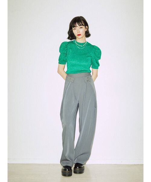 jouetie(ジュエティ)の「ウエストボタンタックパンツ(その他パンツ・レディース・ブラック/グレー/ピンク/グリーン・MEDIUM)」の5枚目の写真