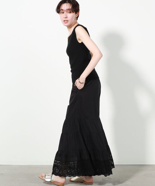 ヌキテパ　レース　パンツ　白　定価26,400円 ヌキテパ レース パンツ 白 定価26,400円 Cotton Jacquard Lace