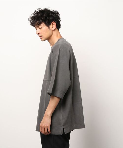 FORTUNA HOMME（フォルトゥナオム）の「FORTUNAHOMME AsutexDye Dolman-Tee（Tシャツ/カットソー・メンズ・ブラック/キナリ・1/2）」の8枚目の写真