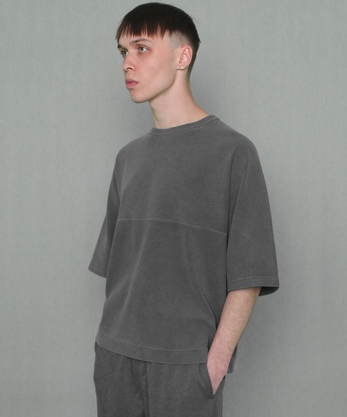 FORTUNA HOMME（フォルトゥナオム）の「FORTUNAHOMME AsutexDye Dolman-Tee（Tシャツ/カットソー・メンズ・ブラック/キナリ・1/2）」の5枚目の写真