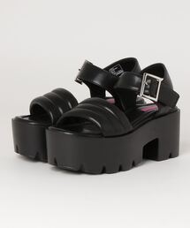 ABC-MART | ABC SELECT エービーシーセレクト PUFF STRAP 7.5 パフストラップサンダル 7.5 W2014 BLACK(サンダル)