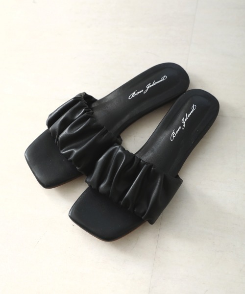 Bou Jeloud(ブージュルード)の「【WEB限定】ギャザーフィットサンダル(サンダル・レディース・ブラック/アイボリー/パープル/グリーン・M/L)」の10枚目の写真