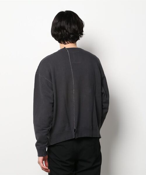 KURO（クロ）の「【KURO クロ】REMAKE CREW NECK SWEAT（スウェット・メンズ・ブラック・MEDIUM）」の3枚目の写真
