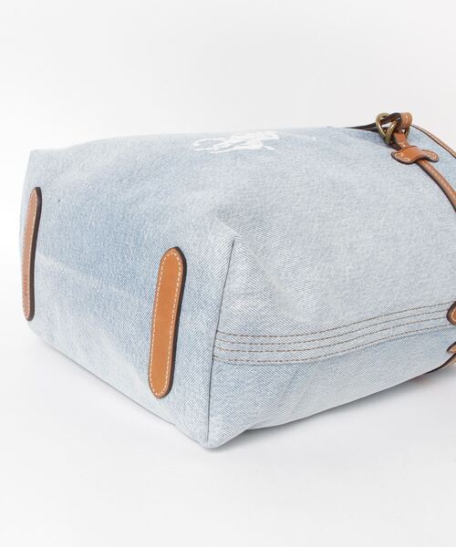 POLO ラルフローレン　デニム ミディアム Bellport バケット バッグ POLO RALPH LAUREN（ポロ ラルフ ローレン）の「デニム