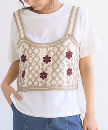 rps | ＴシャツＳＥＴフラワービスチェアンサンブル(ベスト)