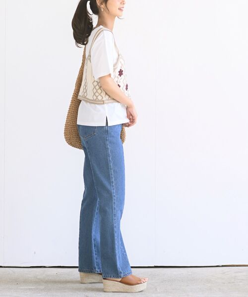 rps（アールピーエス）の「ＴシャツＳＥＴフラワービスチェアンサンブル（ベスト・レディース・ベージュ/ネイビー/ブラック・M）」の7枚目の写真