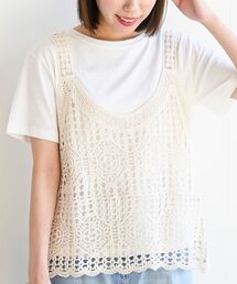 rps | ＴシャツＳＥＴカギ針ビスチェアンサンブル(ベスト)