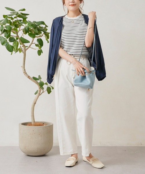 Chez toi（シェトワ）の「袖山タックコンパクトニットプルオーバー（ニット/セーター・レディース・オフホワイト/ブラック/グリーン/オレンジ・FREE）」の15枚目の写真