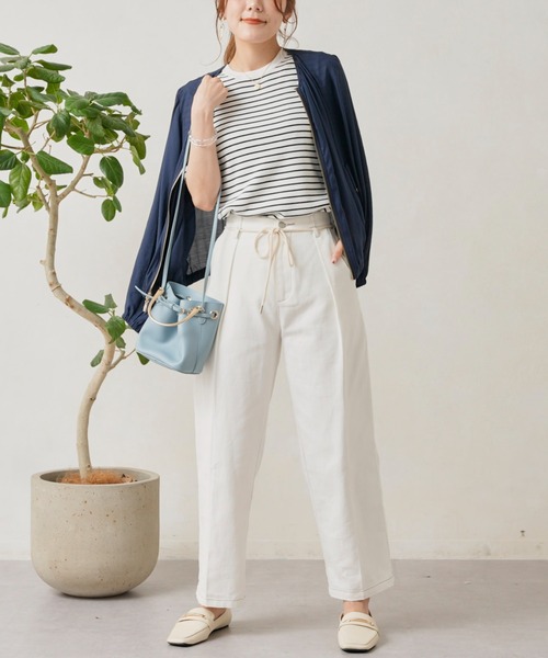 Chez toi（シェトワ）の「袖山タックコンパクトニットプルオーバー（ニット/セーター・レディース・オフホワイト/ブラック/グリーン/オレンジ・FREE）」の17枚目の写真