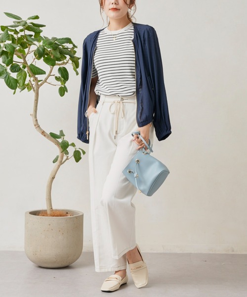 Chez toi（シェトワ）の「袖山タックコンパクトニットプルオーバー（ニット/セーター・レディース・オフホワイト/ブラック/グリーン/オレンジ・FREE）」の18枚目の写真