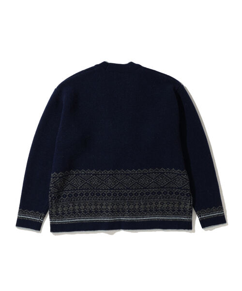 BEAMS LIGHTS(ビームスライツ)の「BEAMS LIGHTS / ノルディック柄 カーディガン(カーディガン/ボレロ・メンズ・チャコールグレー/ネイビー・SMALL/MEDIUM/LARGE)」の15枚目の写真