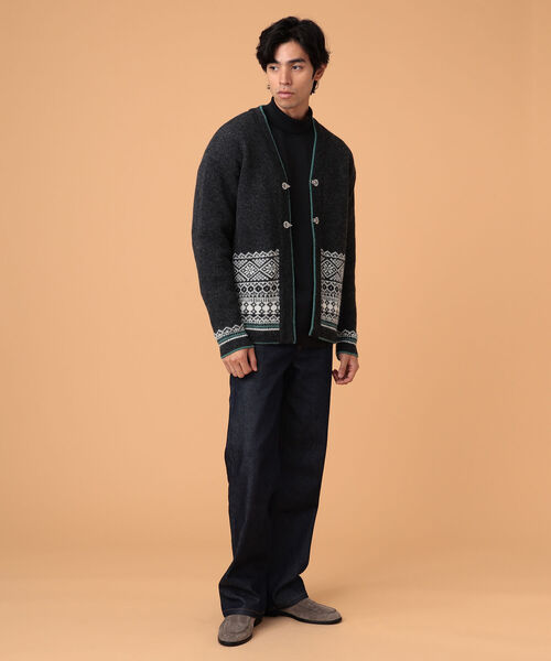BEAMS LIGHTS(ビームスライツ)の「BEAMS LIGHTS / ノルディック柄 カーディガン(カーディガン/ボレロ・メンズ・チャコールグレー/ネイビー・SMALL/MEDIUM/LARGE)」の14枚目の写真