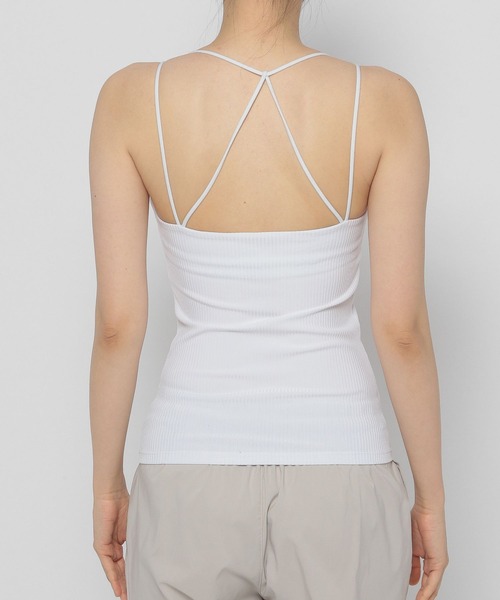 HEREIAM（ヘレイアム）の「【HEREIAM】ハイストレッチリブキャミ(カップ付き)（キャミソール・レディース・ホワイト/ブラック/ラベンダー/オレンジ・SMALL/MEDIUM）」の20枚目の写真