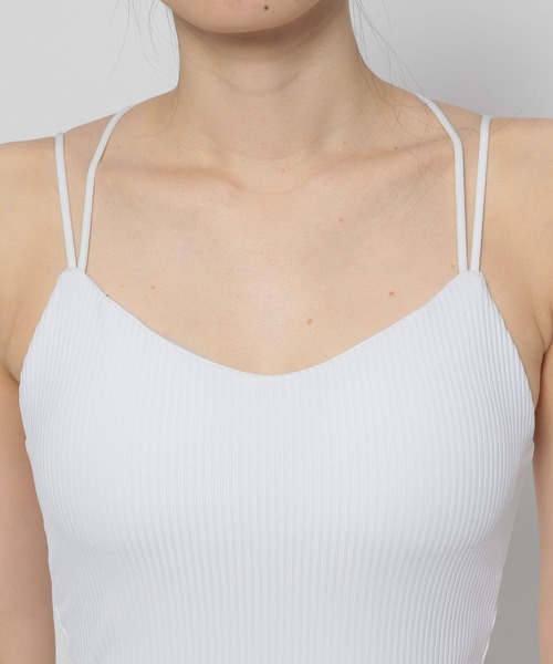 HEREIAM（ヘレイアム）の「【HEREIAM】ハイストレッチリブキャミ(カップ付き)（キャミソール・レディース・ホワイト/ブラック/ラベンダー/オレンジ・SMALL/MEDIUM）」の21枚目の写真