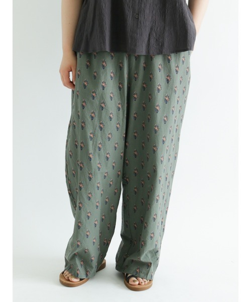 Samansa Mos2（サマンサ モスモス）の「【FROM INDIA】プリントパンツ（その他パンツ・レディース・キナリ/ネイビー/グリーン/レッド・ﾌﾘ-）」の3枚目の写真