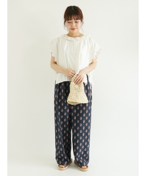 Samansa Mos2（サマンサ モスモス）の「【FROM INDIA】プリントパンツ（その他パンツ・レディース・キナリ/ネイビー/グリーン/レッド・ﾌﾘ-）」の20枚目の写真