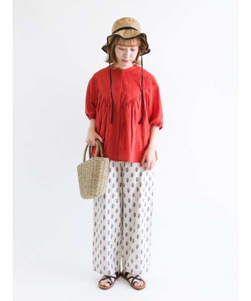 Samansa Mos2（サマンサ モスモス）の「【FROM INDIA】プリントパンツ（その他パンツ・レディース・キナリ/ネイビー/グリーン/レッド・ﾌﾘ-）」の17枚目の写真