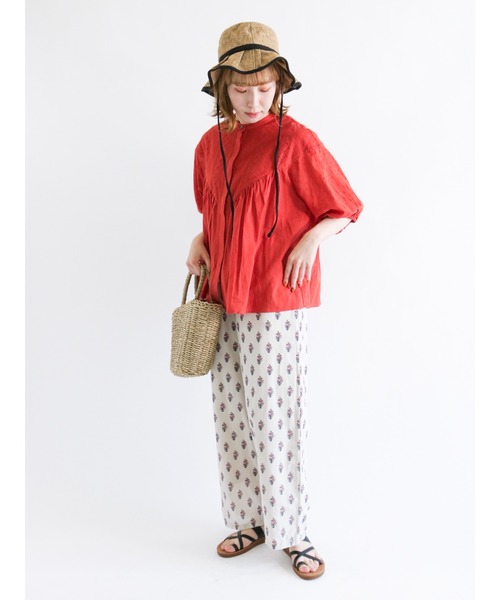 Samansa Mos2（サマンサ モスモス）の「【FROM INDIA】プリントパンツ（その他パンツ・レディース・キナリ/ネイビー/グリーン/レッド・ﾌﾘ-）」の16枚目の写真