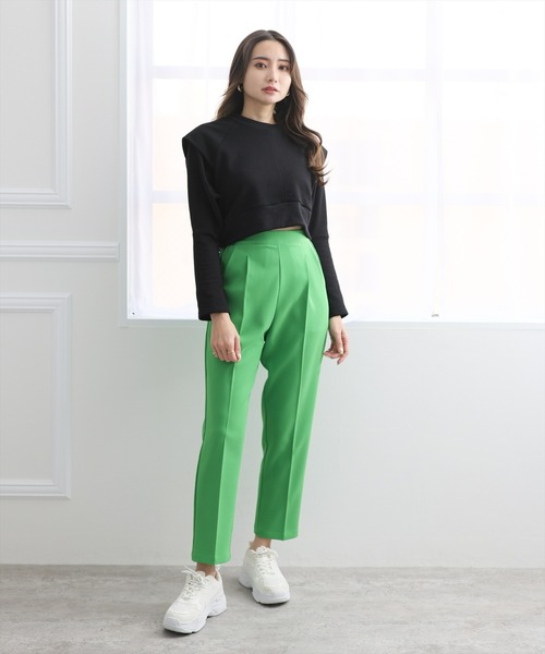 clear（クリア）の「×ストレッチスリムカラーテーパードパンツ（スラックス・レディース・ブラック/ピンク/ライム/オレンジ/アイボリー/グレー系その他/グリーン系その他2/オリーブ/サーモンピンク/ブルー/テラコッタ・S/M）」の16枚目の写真