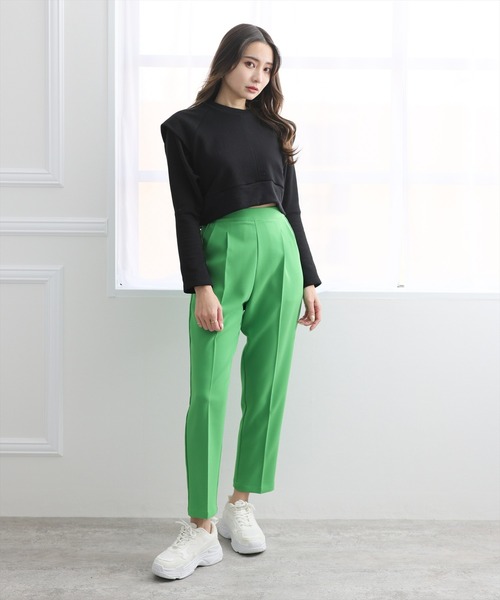 clear（クリア）の「×ストレッチスリムカラーテーパードパンツ（スラックス・レディース・ブラック/ピンク/ライム/オレンジ/アイボリー/グレー系その他/グリーン系その他2/オリーブ/サーモンピンク/ブルー/テラコッタ・S/M）」の17枚目の写真