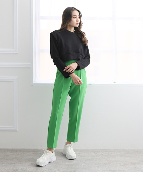 clear（クリア）の「×ストレッチスリムカラーテーパードパンツ（スラックス・レディース・ブラック/ピンク/ライム/オレンジ/アイボリー/グレー系その他/グリーン系その他2/オリーブ/サーモンピンク/ブルー/テラコッタ・S/M）」の19枚目の写真