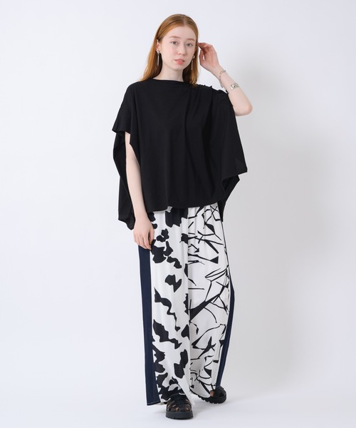 malla（マーラ）の「malla 強撚ドルマンプルオーバー（Tシャツ/カットソー・レディース・ホワイト/ブラック/オレンジ・FREE）」の11枚目の写真