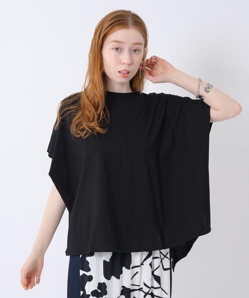 malla（マーラ）の「malla 強撚ドルマンプルオーバー（Tシャツ/カットソー・レディース・ホワイト/ブラック/オレンジ・FREE）」の7枚目の写真