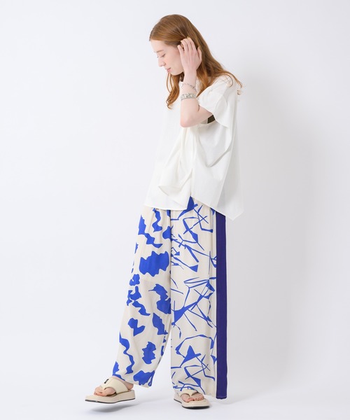 malla（マーラ）の「malla 強撚ドルマンプルオーバー（Tシャツ/カットソー・レディース・ホワイト/ブラック/オレンジ・FREE）」の12枚目の写真