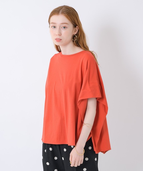 malla（マーラ）の「malla 強撚ドルマンプルオーバー（Tシャツ/カットソー・レディース・ホワイト/ブラック/オレンジ・FREE）」の21枚目の写真