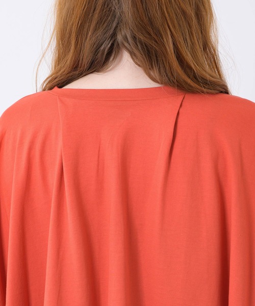 malla（マーラ）の「malla 強撚ドルマンプルオーバー（Tシャツ/カットソー・レディース・ホワイト/ブラック/オレンジ・FREE）」の6枚目の写真