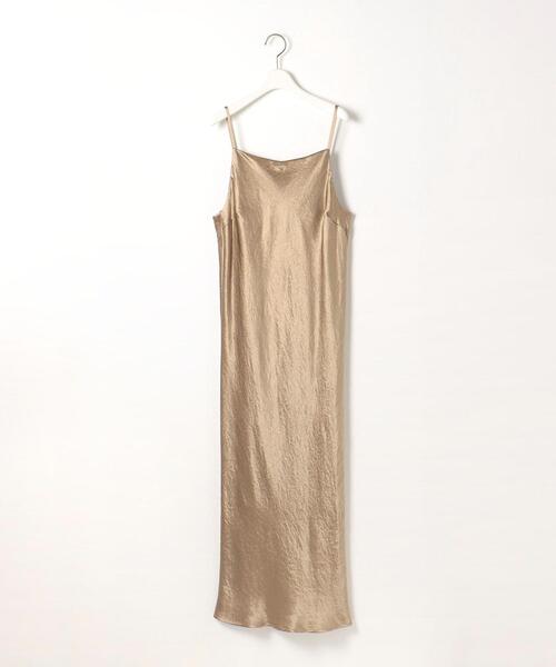 green label relaxing（グリーンレーベルリラクシング）の「＜CO PROJECT＞ドレッシー キャミワンピース（ワンピース・レディース・ブラック/ブラウン/オフホワイト・FREE）」の16枚目の写真