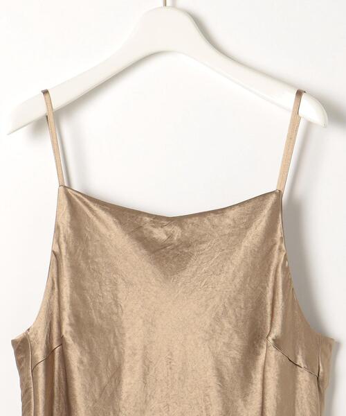 green label relaxing（グリーンレーベルリラクシング）の「＜CO PROJECT＞ドレッシー キャミワンピース（ワンピース・レディース・ブラック/ブラウン/オフホワイト・FREE）」の18枚目の写真