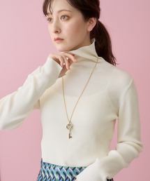 ANAYI | ウールシルクリブハイネック　プルオーバー <手洗い可>(ニット/セーター)