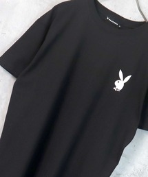 【親子コーデ】PLAYBOY USAコットン リラックスフィット ロゴプリントTシャツ キッズ